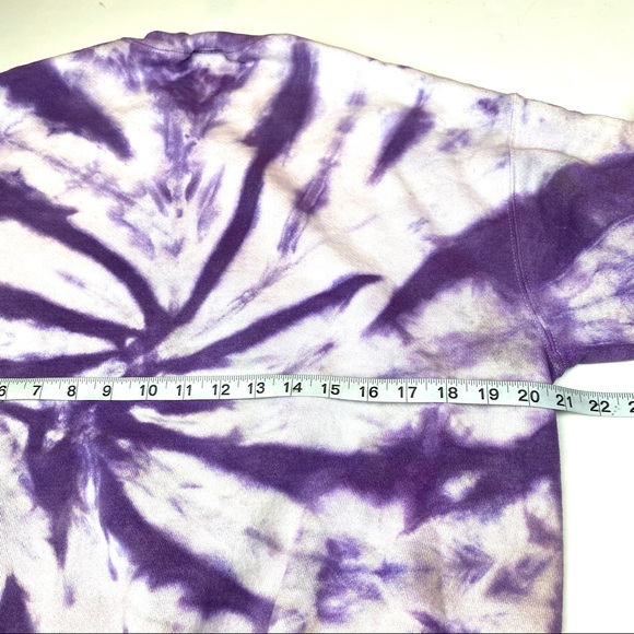Tie Dye Adult Medium Sweatshirt Purple Halloween Vintage Pullover Crewneck Blend - Picture 4 of 9
